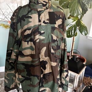 House of Eleven Glam Letter Camouflage Jacket